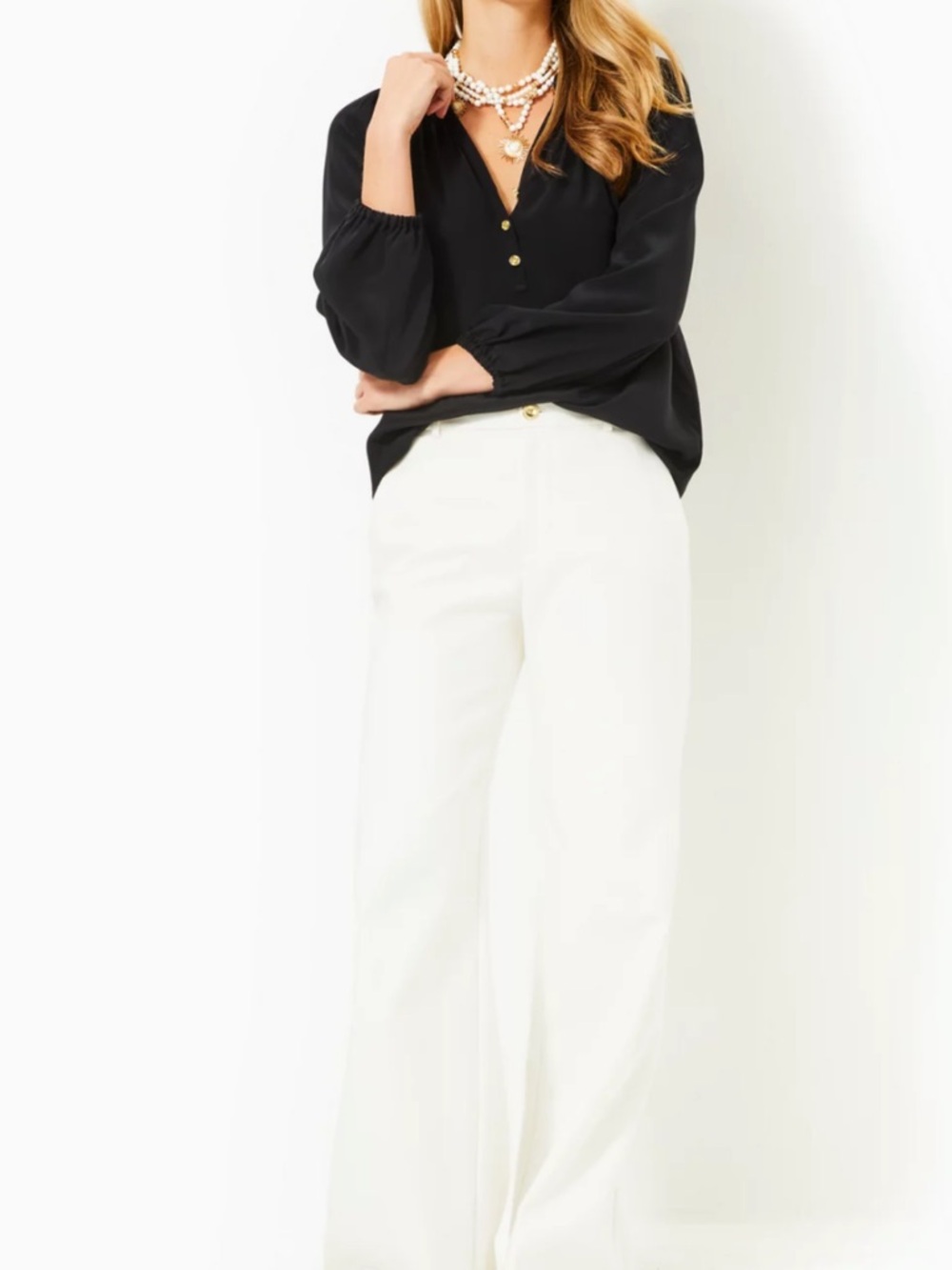 Lilly Pulitzer Coletti High Rise Wide-Leg Trousers Coconut NWT